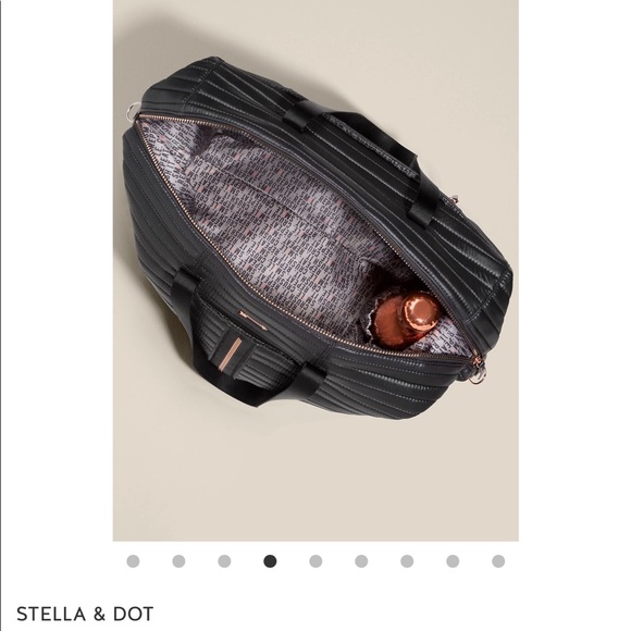 🆕 Stella & Dot Crush It Carry On Quilted Black - Picture 3 of 15